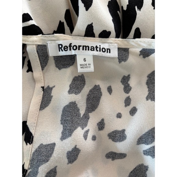 Reformation Dress Size 6 Animal Print Maxi  Spaghetti Strap Faux Wrap Skirt - Picture 12 of 12